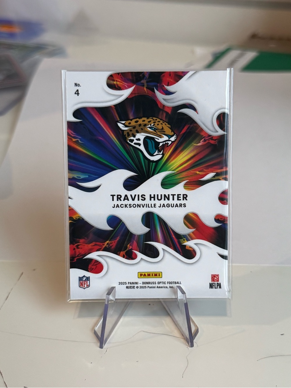 🔥 2025 Travis Hunter Panini Donruss Optic Light it Up Color Blast. Jacksonville - Picture 2 of 2